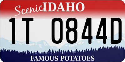 ID license plate 1T0844D
