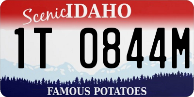 ID license plate 1T0844M