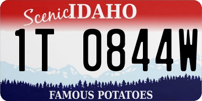 ID license plate 1T0844W