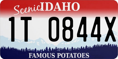 ID license plate 1T0844X