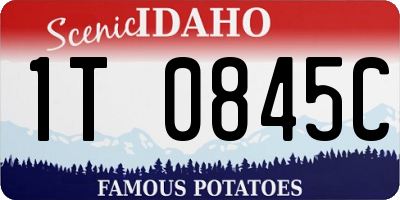 ID license plate 1T0845C