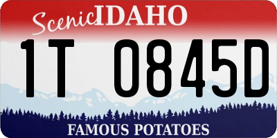 ID license plate 1T0845D