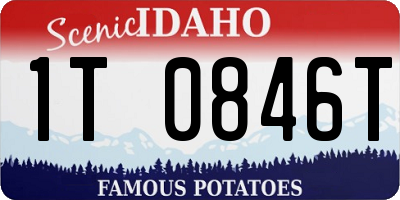 ID license plate 1T0846T