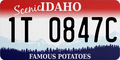 ID license plate 1T0847C