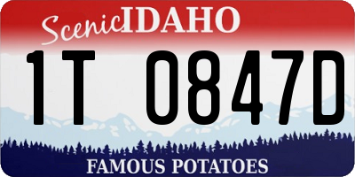 ID license plate 1T0847D