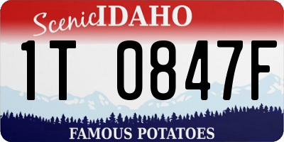 ID license plate 1T0847F