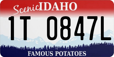 ID license plate 1T0847L