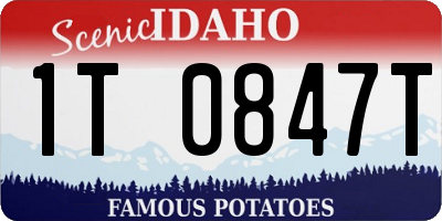 ID license plate 1T0847T
