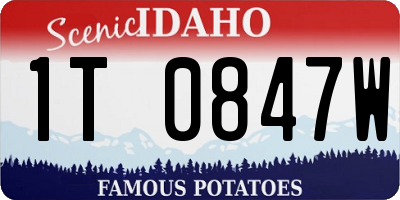 ID license plate 1T0847W
