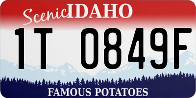 ID license plate 1T0849F