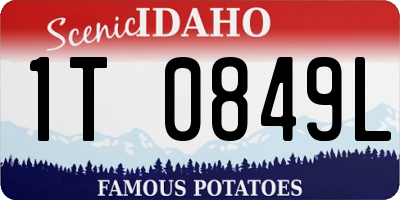ID license plate 1T0849L