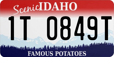 ID license plate 1T0849T
