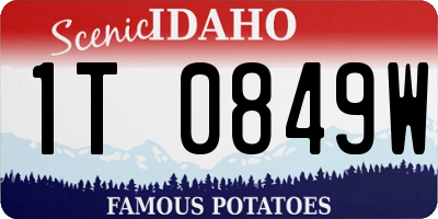 ID license plate 1T0849W