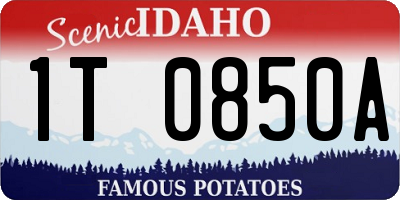 ID license plate 1T0850A