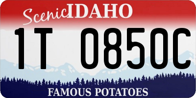 ID license plate 1T0850C