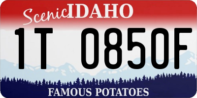 ID license plate 1T0850F