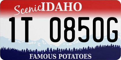 ID license plate 1T0850G