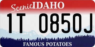 ID license plate 1T0850J