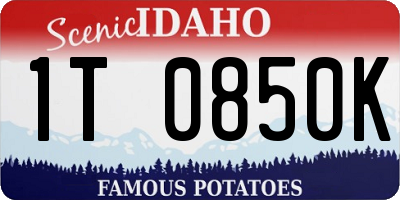 ID license plate 1T0850K