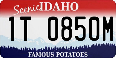 ID license plate 1T0850M