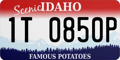 ID license plate 1T0850P