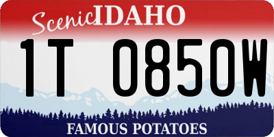 ID license plate 1T0850W