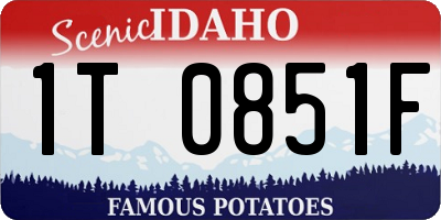 ID license plate 1T0851F