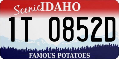 ID license plate 1T0852D