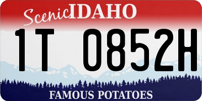 ID license plate 1T0852H