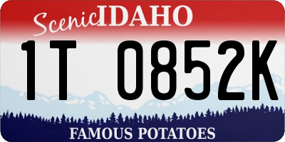 ID license plate 1T0852K