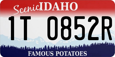 ID license plate 1T0852R
