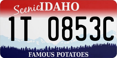 ID license plate 1T0853C