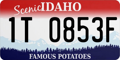 ID license plate 1T0853F