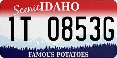 ID license plate 1T0853G