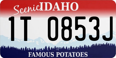 ID license plate 1T0853J