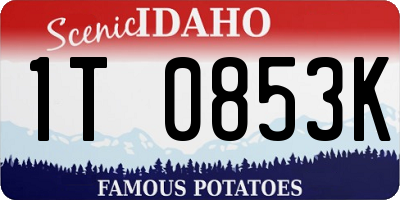 ID license plate 1T0853K