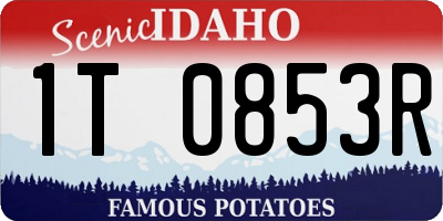 ID license plate 1T0853R
