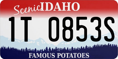 ID license plate 1T0853S