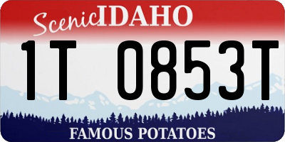 ID license plate 1T0853T