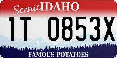 ID license plate 1T0853X