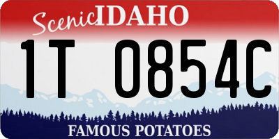 ID license plate 1T0854C