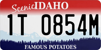 ID license plate 1T0854M