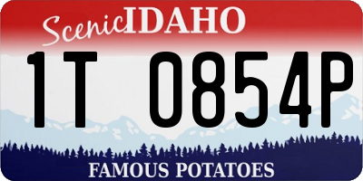 ID license plate 1T0854P