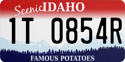 ID license plate 1T0854R