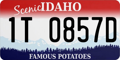 ID license plate 1T0857D