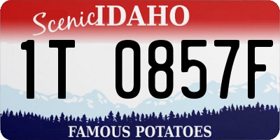 ID license plate 1T0857F