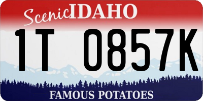 ID license plate 1T0857K