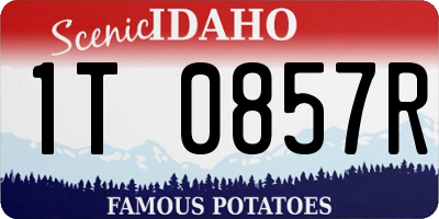 ID license plate 1T0857R