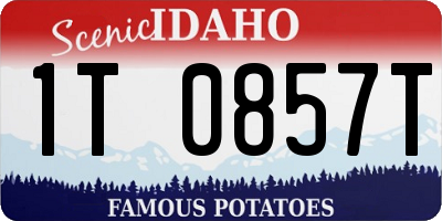 ID license plate 1T0857T