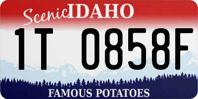 ID license plate 1T0858F